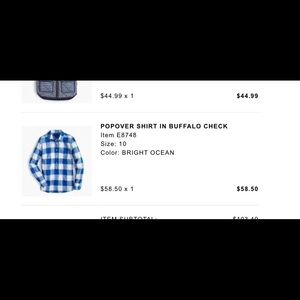 J crew buffalo check popover.